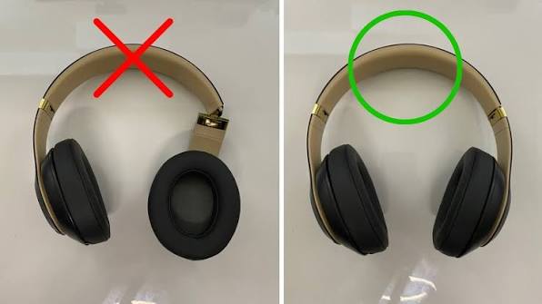 نمونه آسیب و تعمیر هدبند هدفون Beats